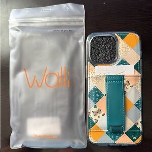 Walli “Daydream” Multicolor Checkered Phone Case with Strap 15 Pro Max